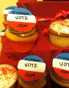 Hispanic Vote cupcakes