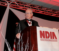 Congressman Buck McKeon (R-CA), chair of the Armed Services Committee, receives a toast at the Ritz Carlton at a banquet hosted by military contractors and their lobbyists